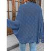 image:imageSidefeel Womens Crochet Oversized Cardigan Sweaters Spring Hollow Out Long Batwing Sleeve Summer Shrugs Lightweight SweaterAshleigh Blue