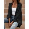 image:imageSidefeel Womens Crochet Oversized Cardigan Sweaters Spring Hollow Out Long Batwing Sleeve Summer Shrugs Lightweight SweaterBlack