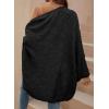image:imageSidefeel Womens Crochet Oversized Cardigan Sweaters Spring Hollow Out Long Batwing Sleeve Summer Shrugs Lightweight SweaterBlack