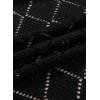 image:imageSidefeel Womens Crochet Oversized Cardigan Sweaters Spring Hollow Out Long Batwing Sleeve Summer Shrugs Lightweight SweaterBlack