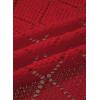 image:imageSidefeel Womens Crochet Oversized Cardigan Sweaters Spring Hollow Out Long Batwing Sleeve Summer Shrugs Lightweight SweaterBurgundy
