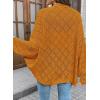 image:imageSidefeel Womens Crochet Oversized Cardigan Sweaters Spring Hollow Out Long Batwing Sleeve Summer Shrugs Lightweight SweaterGinger Yellow