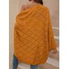 image:imageSidefeel Womens Crochet Oversized Cardigan Sweaters Spring Hollow Out Long Batwing Sleeve Summer Shrugs Lightweight SweaterGinger Yellow