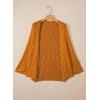 image:imageSidefeel Womens Crochet Oversized Cardigan Sweaters Spring Hollow Out Long Batwing Sleeve Summer Shrugs Lightweight SweaterGinger Yellow