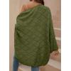 image:imageSidefeel Womens Crochet Oversized Cardigan Sweaters Spring Hollow Out Long Batwing Sleeve Summer Shrugs Lightweight SweaterGreen