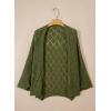 image:imageSidefeel Womens Crochet Oversized Cardigan Sweaters Spring Hollow Out Long Batwing Sleeve Summer Shrugs Lightweight SweaterGreen