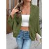 image:imageSidefeel Womens Crochet Oversized Cardigan Sweaters Spring Hollow Out Long Batwing Sleeve Summer Shrugs Lightweight SweaterGreen