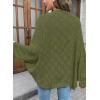 image:imageSidefeel Womens Crochet Oversized Cardigan Sweaters Spring Hollow Out Long Batwing Sleeve Summer Shrugs Lightweight SweaterGreen