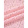 image:imageSidefeel Womens Crochet Oversized Cardigan Sweaters Spring Hollow Out Long Batwing Sleeve Summer Shrugs Lightweight SweaterPink