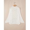 image:imageSidefeel Womens Crochet Oversized Cardigan Sweaters Spring Hollow Out Long Batwing Sleeve Summer Shrugs Lightweight SweaterWhite