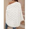 image:imageSidefeel Womens Crochet Oversized Cardigan Sweaters Spring Hollow Out Long Batwing Sleeve Summer Shrugs Lightweight SweaterWhite