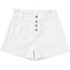 image:imageSidefeel Womens Jean Shorts Button Fly Stretchy High Waisted Summer Outfit Denim ShortsWhite
