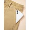 image:imageSidefeel Womens Jean Shorts High Waisted Stretchy Buttoned Folded Hem Zimbaplatinum Denim ShortsKhaki