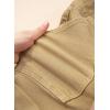 image:imageSidefeel Womens Jean Shorts High Waisted Stretchy Buttoned Folded Hem Zimbaplatinum Denim ShortsKhaki