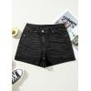 image:imageSidefeel Womens Jean Shorts High Waisted Stretchy Casual Rolled Hem Zimbaplatinum Denim ShortsBlack