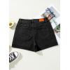 image:imageSidefeel Womens Jean Shorts High Waisted Stretchy Casual Rolled Hem Zimbaplatinum Denim ShortsBlack