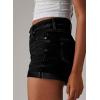 image:imageSidefeel Womens Jean Shorts High Waisted Stretchy Casual Rolled Hem Zimbaplatinum Denim ShortsBlack