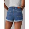 image:imageSidefeel Womens Jean Shorts High Waisted Stretchy Casual Rolled Hem Zimbaplatinum Denim ShortsSky Blue
