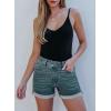 image:imageSidefeel Womens Jean Shorts High Waisted Stretchy Casual Rolled Hem Zimbaplatinum Denim ShortsVintage Blue