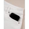 image:imageSidefeel Womens Jean Shorts High Waisted Stretchy Casual Rolled Hem Zimbaplatinum Denim ShortsWhite