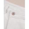 image:imageSidefeel Womens Jean Shorts High Waisted Stretchy Casual Rolled Hem Zimbaplatinum Denim ShortsWhite