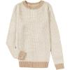 image:imageSidefeel Womens Long Sleeve Pullover Sweaters Casual Crewneck Chunky Knit Color Block Jumper TopsApricot