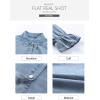 image:imageSidefeel Womens Smocked 3 4 Sleeve Button Down Denim Jeans DressesA Blue