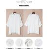 image:imageSidefeel Womens Summer Oversized 34 Sleeve Button Down Shirts Side Slit Dressy Casual Blouses Loose Fit Tunic Tops