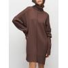 image:imageSidefeel Womens Sweater Dress 2024 Fall Long Sleeve High Neck Ribbed Knit Winter Dress