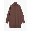 image:imageSidefeel Womens Sweater Dress 2024 Fall Long Sleeve High Neck Ribbed Knit Winter Dress
