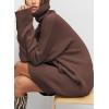 image:imageSidefeel Womens Sweater Dress 2024 Fall Long Sleeve High Neck Ribbed Knit Winter Dress