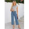image:imageSidefeel Womens Tops Casual Crewneck Cap Sleeve Tops Ribbed Raw Hem Summer T Shirts Slim Fit Basic Tees BlousesGray