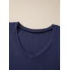 image:imageSidefeel Womens V Neck Summer Tops Ruffle Sleeveless Slim Fit T Shirts Casual Blouses 2026Navy Blue