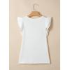 image:imageSidefeel Womens V Neck Summer Tops Ruffle Sleeveless Slim Fit T Shirts Casual Blouses 2026White