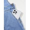 image:imageSidefeel Overalls for Women Casual Stretchy Adjustable Strap Denim Jumpsuits Wide Leg Loose Fit Cropped Jean Rompers