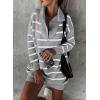 image:imageSidefeel Womens 2024 Fall Sweater Dress Long Sleeve V Neck Striped Knit Bodycon Winter Dresses
