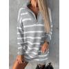 image:imageSidefeel Womens 2024 Fall Sweater Dress Long Sleeve V Neck Striped Knit Bodycon Winter Dresses