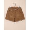 image:imageSidefeel Womens Jean Shorts High Waisted Stretchy Casual Side Seam Denim ShortsBrown