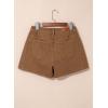 image:imageSidefeel Womens Jean Shorts High Waisted Stretchy Casual Side Seam Denim ShortsBrown