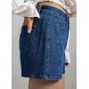 image:imageSidefeel Womens Jean Shorts High Waisted Stretchy Casual Side Seam Denim ShortsDeep Blue
