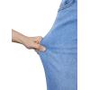 image:imageSidefeel Womens Jeans Wide Leg High Rise Stretchy Jeans Ruffle Hem Straight Leg Denim Pants with PocketsIceland Blue