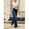 image:imageSidefeel Womens Wide Leg Jeans High Waisted Stretchy Straight Leg Jeans Trendy Seamed Front Loose Denim PantsBluing