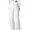 image:imageSidefeel Womens Wide Leg Jeans High Waisted Stretchy Straight Leg Jeans Trendy Seamed Front Loose Denim PantsCream White