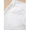 image:imageSidefeel Womens Wide Leg Jeans High Waisted Stretchy Straight Leg Jeans Trendy Seamed Front Loose Denim PantsCream White