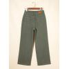 image:imageSidefeel Womens Wide Leg Jeans High Waisted Stretchy Straight Leg Jeans Trendy Seamed Front Loose Denim PantsGreen