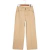 image:imageSidefeel Womens Wide Leg Jeans High Waisted Stretchy Straight Leg Jeans Trendy Seamed Front Loose Denim PantsKhaki