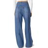 image:imageSidefeel Womens Wide Leg Jeans High Waisted Stretchy Straight Leg Jeans Trendy Seamed Front Loose Denim PantsLight Blue