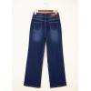 image:imageSidefeel Womens Wide Leg Jeans High Waisted Stretchy Straight Leg Jeans Trendy Seamed Front Loose Denim PantsNavy Blue