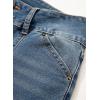 image:imageSidefeel Womens Wide Leg Jeans High Waisted Stretchy Straight Leg Jeans Trendy Seamed Front Loose Denim PantsVintage Blue