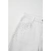image:imageSidefeel Womens Straight Leg Jeans High Waisted Stretchy Rhinestone Wide Leg Denim PantsWhite